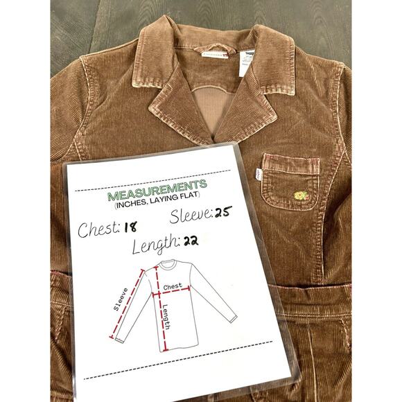 Levi’s Juniors Girls Brown Button Up Corduroy Jacket Blazer Size Large - Picture 10 of 13